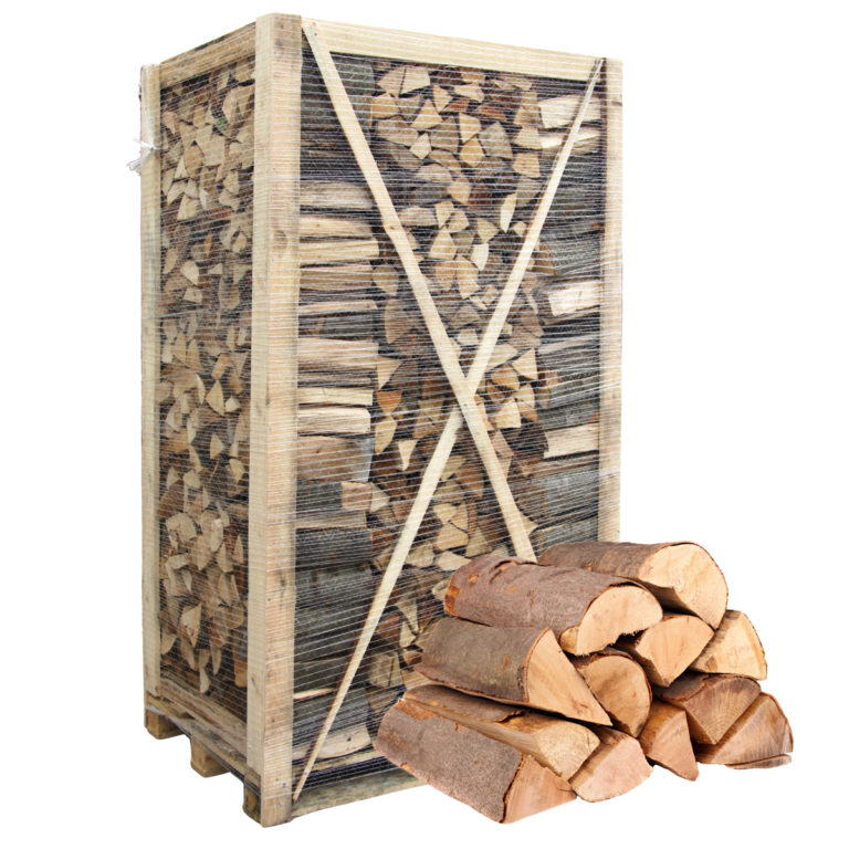 Brennholz auf Paletten