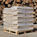 Holzbriketts rund mit Loch Palette