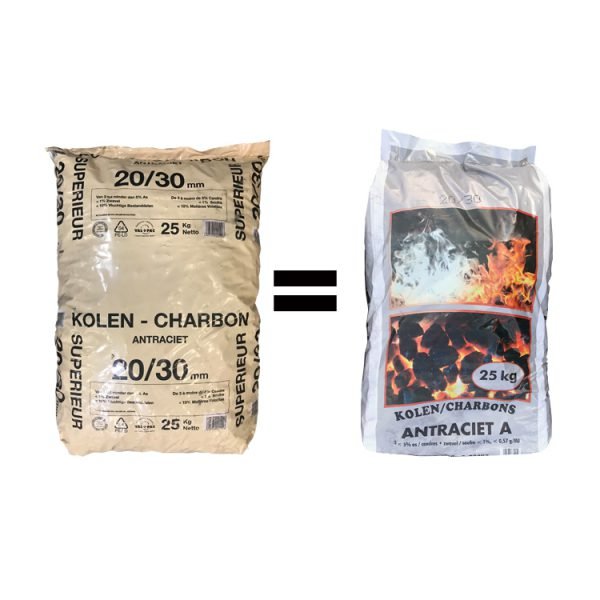 Anthrazitkohle 20-30 mm auf Palette 40 Säcke