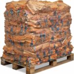 Brennholz Birke 25 cm in Netzsäcken auf Palette