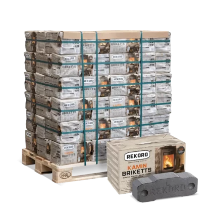 90 Pakete à 10 kg Braunkohle-Briketts – 900 kg Lieferung