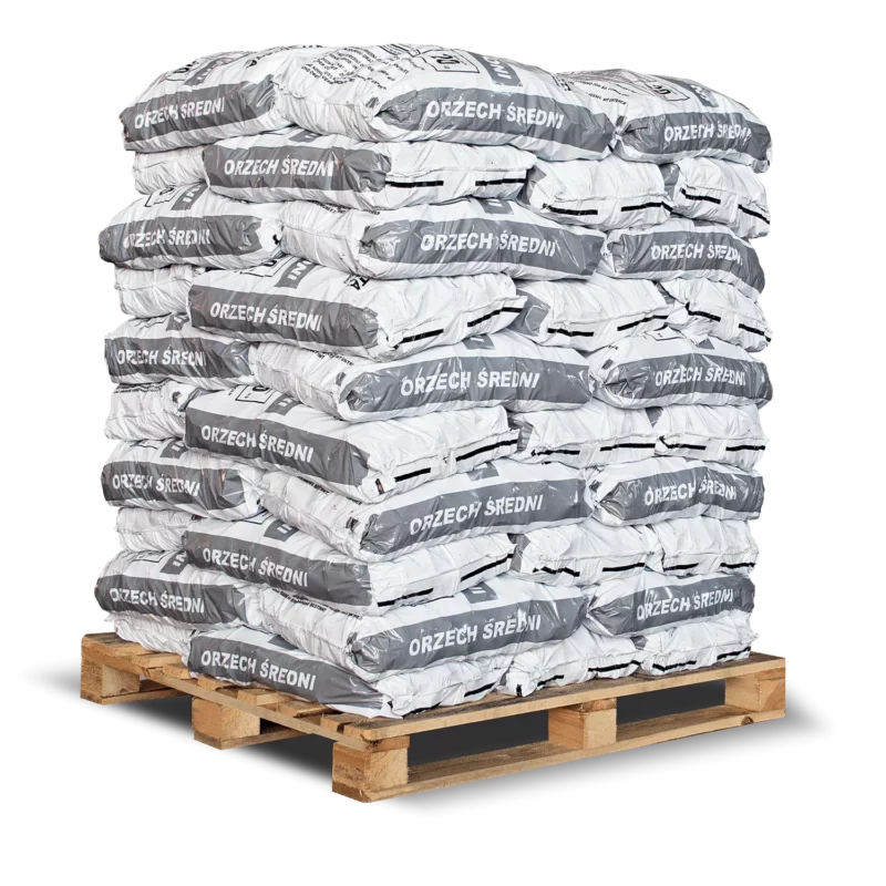 Steinkohle Nuss 2, Körnung 25–60 mm, gewaschen und gesiebt