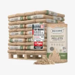 Palette mit 66 Säcken Holzpellets ENplus A1 – 6 mm
