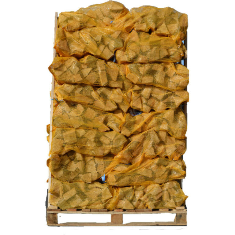48 x 40 L Netzsäcke mit Birken-Brennholz