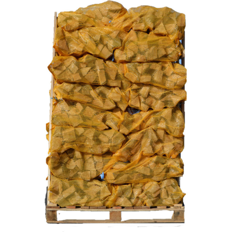 48 x 40 L Netzsäcke mit Birken-Brennholz