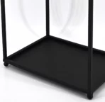 Kaminholzständer aus Metall – Schwarz, 35×25×72 cm (PTMD) – Bild 2