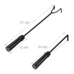 Relaxdays Schürhaken Set – 2 Feuerhaken aus Stahl, schwarz – Bild 2