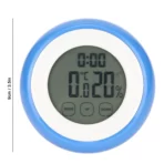 ELKUAIE Digital-Thermometer & Hygrometer mit Uhr (Blau) – Bild 2