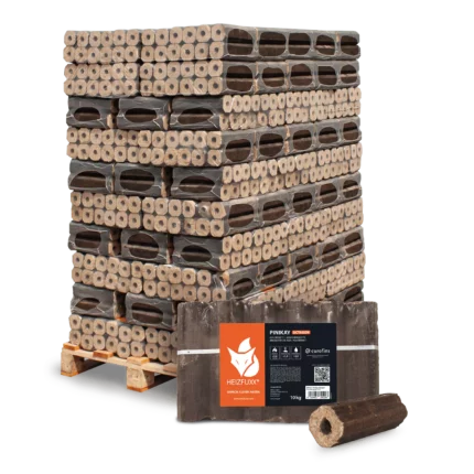 PiniKay Hartholzbriketts Oktagon mit zentralem Zugloch