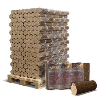 Helle Flamme und stabile Glut – Buchenbriketts Pollmeier