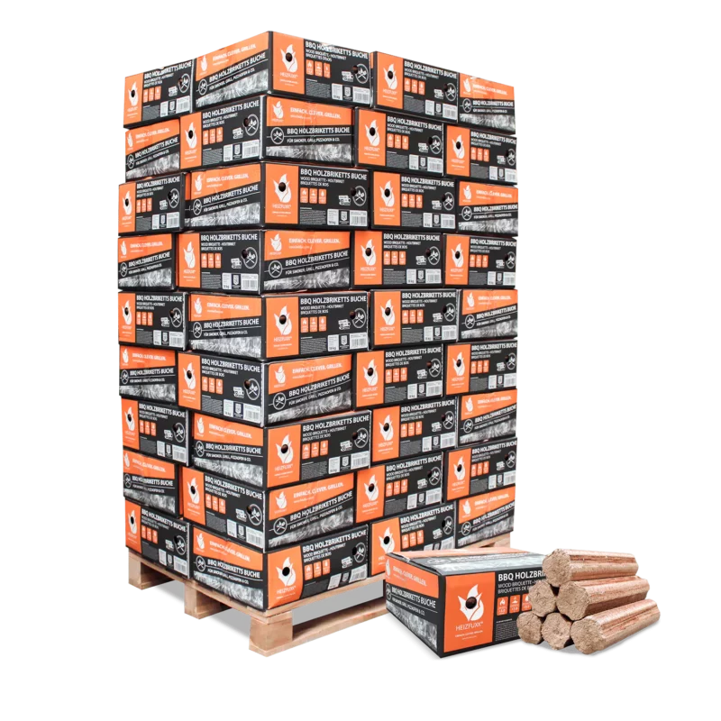 Gleichmäßige Glut der Buchen-BBQ-Briketts im Grill