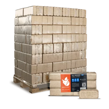 RUF Original Blue Weichholzbriketts – quadratische Form