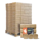 RUF Triplex Green Briketts mit Lüftungsrillen auf Palette