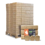 RUF Triplex Green Briketts mit Lüftungsrillen auf Palette