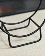 Rundes Kaminholzregal mit Griff – Stahl, schwarz, Ø 40 cm (H 45 cm) – Bild 4