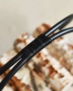 Rundes Kaminholzregal mit Griff – Stahl, schwarz, Ø 40 cm (H 45 cm) – Bild 5