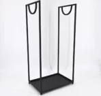 Kaminholzständer aus Metall – Schwarz, 35×25×72 cm (PTMD) – Bild 4