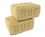 Rechteckige RUF Briketts mit Stempel Nahaufnahme
