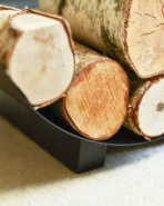 Kaminholzhalter „Media Luna“ – halbmondförmig, schwarz – Bild 2