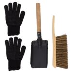 Kamin-Reinigungsset: Ascheschaufel + Bürste + Hitzeschutzhandschuhe