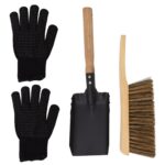 Kamin-Reinigungsset: Ascheschaufel + Bürste + Hitzeschutzhandschuhe