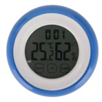 ELKUAIE Digital-Thermometer & Hygrometer mit Uhr (Blau)