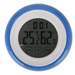 ELKUAIE Digital-Thermometer & Hygrometer mit Uhr (Blau)