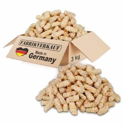 Öko-Anzündwolle – Grill- & Kaminanzünder (3 kg, ca. 240 Stück)